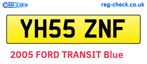 YH55ZNF are the vehicle registration plates.
