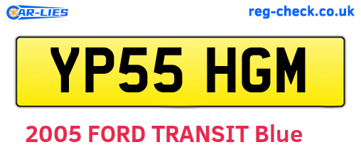 YP55HGM are the vehicle registration plates.