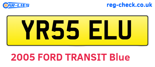 YR55ELU are the vehicle registration plates.