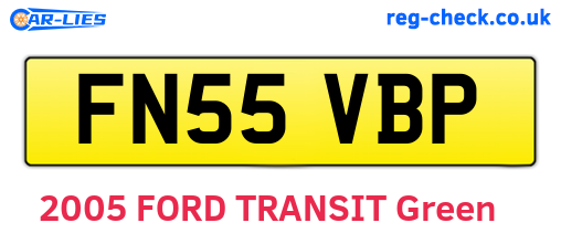 FN55VBP are the vehicle registration plates.