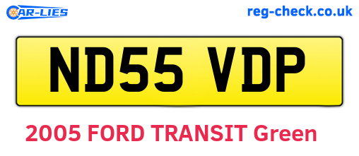 ND55VDP are the vehicle registration plates.