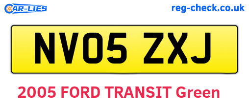 NV05ZXJ are the vehicle registration plates.