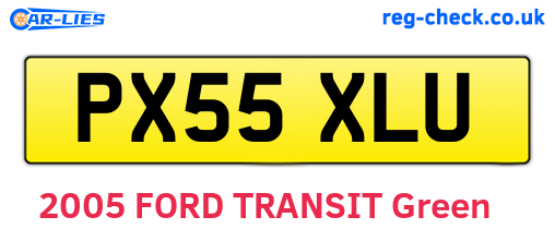 PX55XLU are the vehicle registration plates.