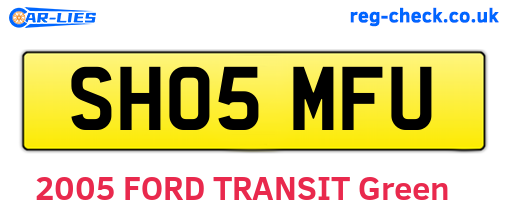 SH05MFU are the vehicle registration plates.