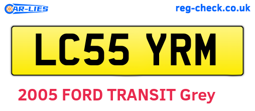 LC55YRM are the vehicle registration plates.