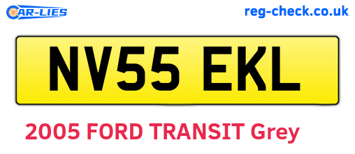 NV55EKL are the vehicle registration plates.