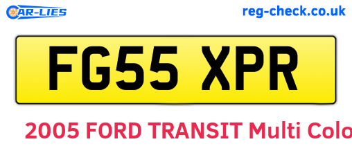 FG55XPR are the vehicle registration plates.