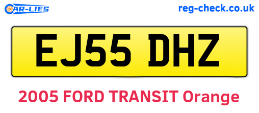 EJ55DHZ are the vehicle registration plates.
