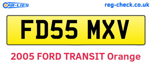 FD55MXV are the vehicle registration plates.
