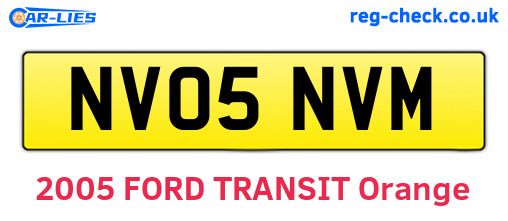 NV05NVM are the vehicle registration plates.