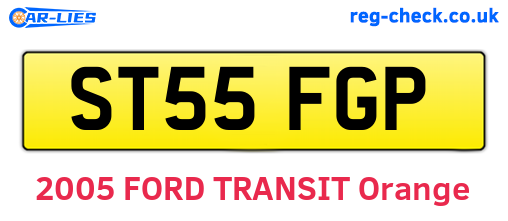 ST55FGP are the vehicle registration plates.