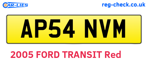 AP54NVM are the vehicle registration plates.