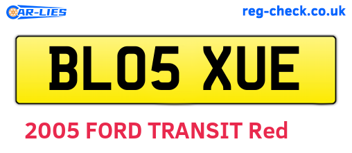 BL05XUE are the vehicle registration plates.