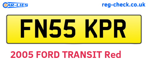 FN55KPR are the vehicle registration plates.
