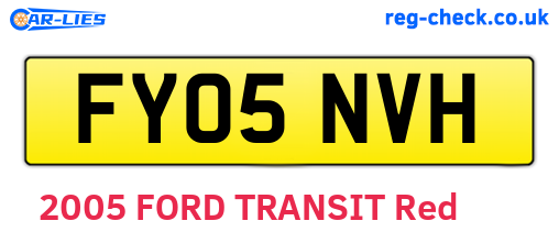 FY05NVH are the vehicle registration plates.
