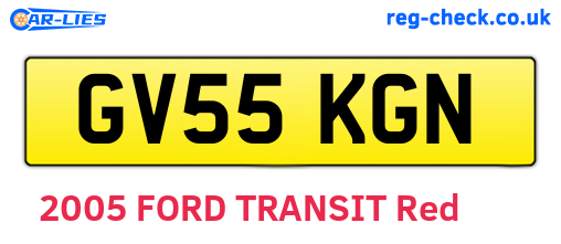 GV55KGN are the vehicle registration plates.