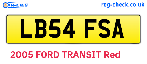 LB54FSA are the vehicle registration plates.