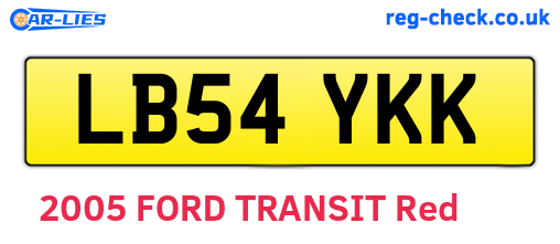 LB54YKK are the vehicle registration plates.