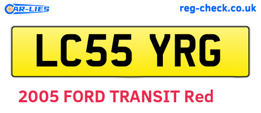 LC55YRG are the vehicle registration plates.