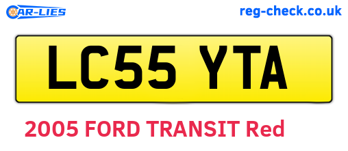 LC55YTA are the vehicle registration plates.