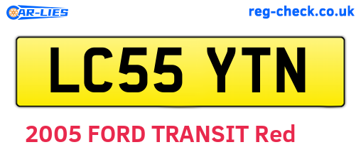 LC55YTN are the vehicle registration plates.