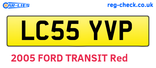 LC55YVP are the vehicle registration plates.