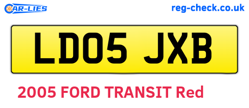 LD05JXB are the vehicle registration plates.