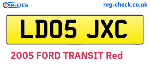 LD05JXC are the vehicle registration plates.