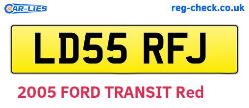 LD55RFJ are the vehicle registration plates.