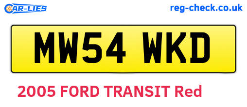 MW54WKD are the vehicle registration plates.