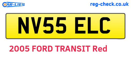 NV55ELC are the vehicle registration plates.