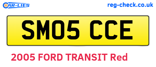 SM05CCE are the vehicle registration plates.