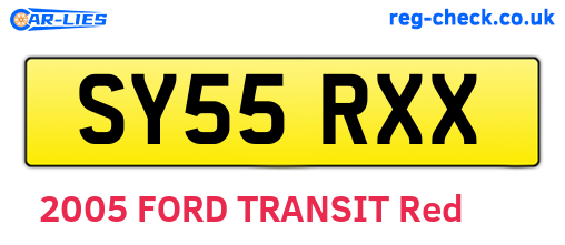 SY55RXX are the vehicle registration plates.