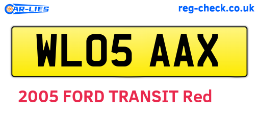 WL05AAX are the vehicle registration plates.
