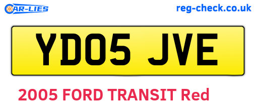 YD05JVE are the vehicle registration plates.