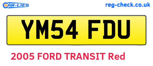 YM54FDU are the vehicle registration plates.