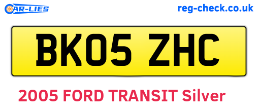 BK05ZHC are the vehicle registration plates.