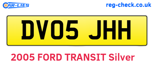 DV05JHH are the vehicle registration plates.