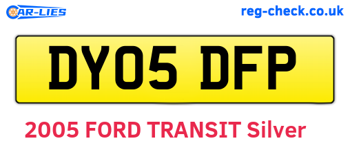 DY05DFP are the vehicle registration plates.