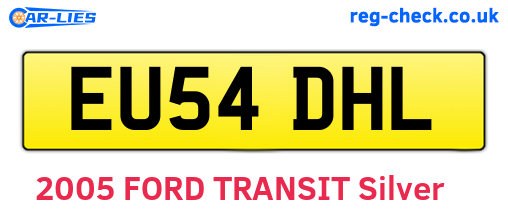 EU54DHL are the vehicle registration plates.
