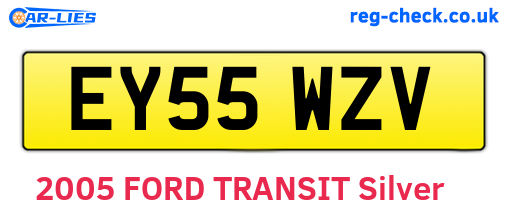 EY55WZV are the vehicle registration plates.