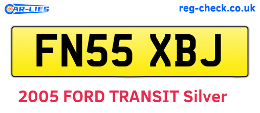 FN55XBJ are the vehicle registration plates.