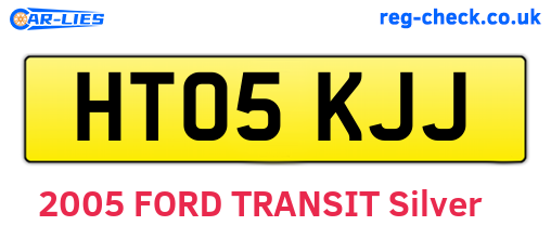 HT05KJJ are the vehicle registration plates.