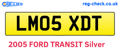 LM05XDT are the vehicle registration plates.