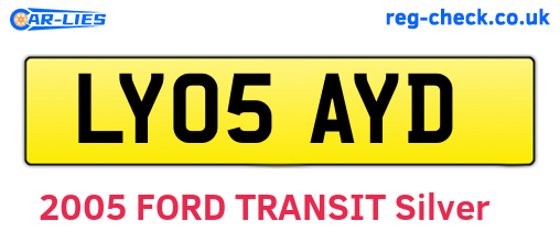 LY05AYD are the vehicle registration plates.