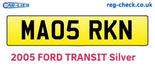 MA05RKN are the vehicle registration plates.