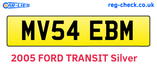 MV54EBM are the vehicle registration plates.