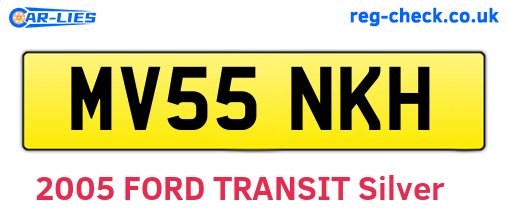 MV55NKH are the vehicle registration plates.