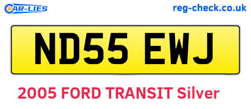ND55EWJ are the vehicle registration plates.