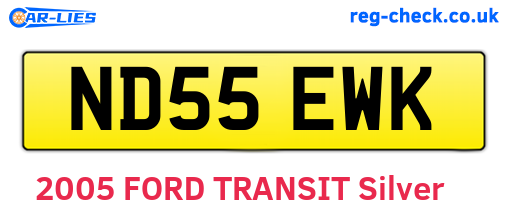 ND55EWK are the vehicle registration plates.